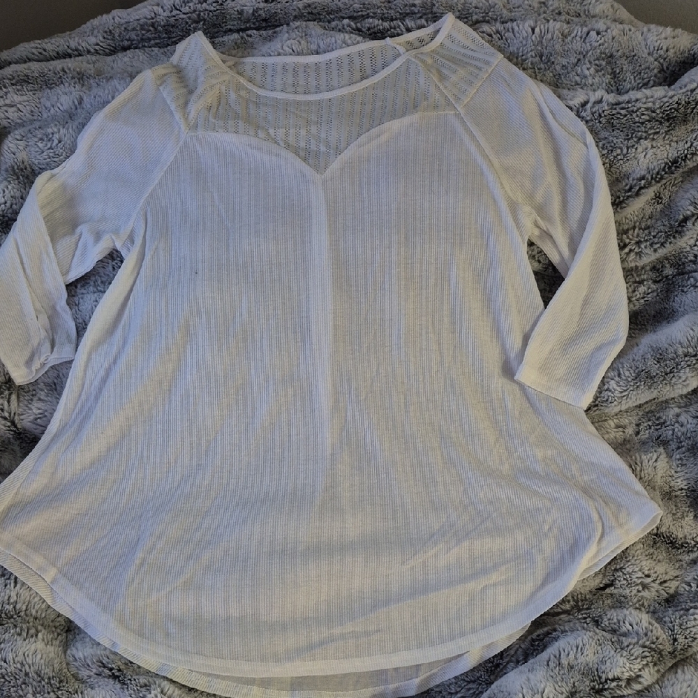 Umgee 🖤 White Sheer Blouse (368)